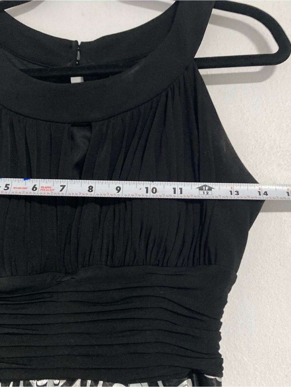 Signature by Sangria Black/Gray Dress Fit & Flare handkerchief hem sleeveless 8 - Picture 12 of 16